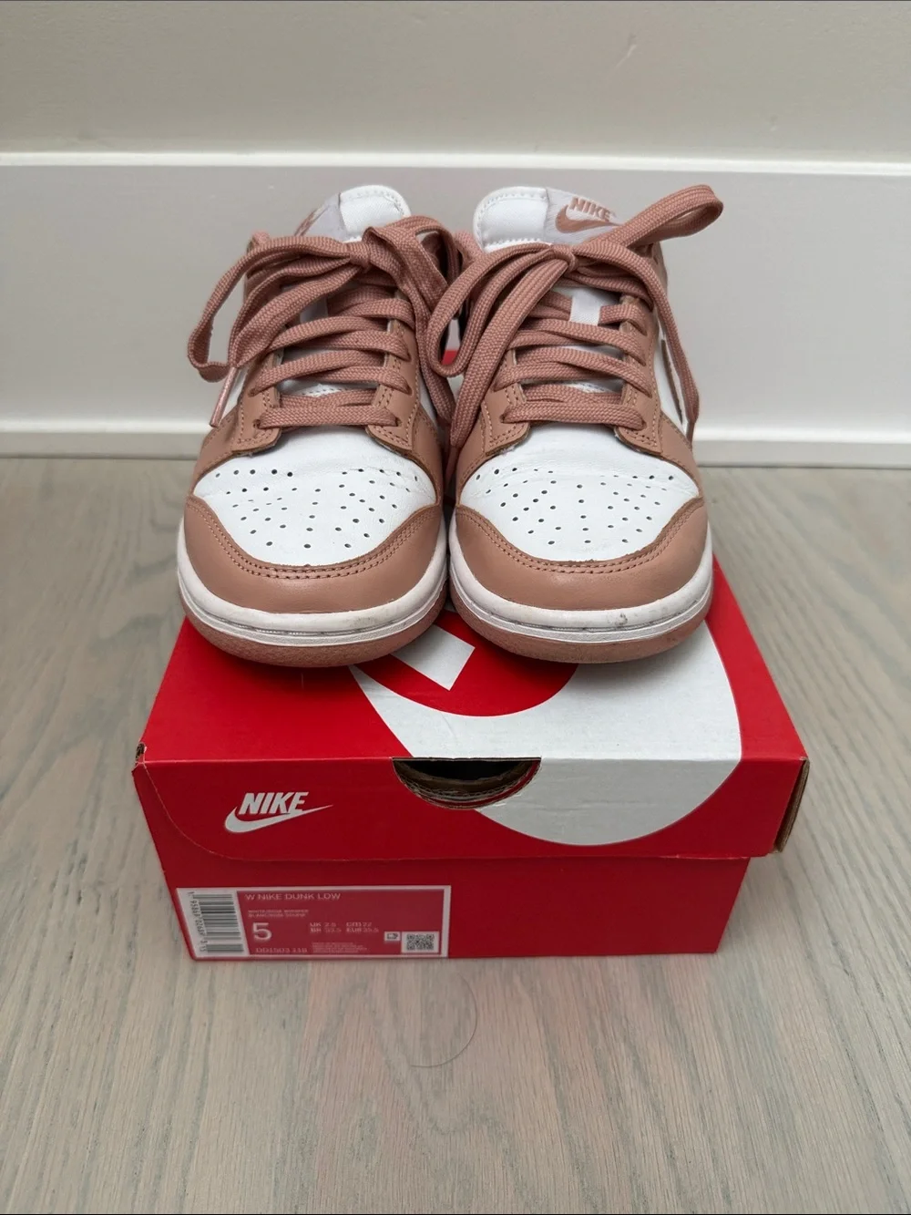 Nike Dunk Low - White/Rose Whisper - W5